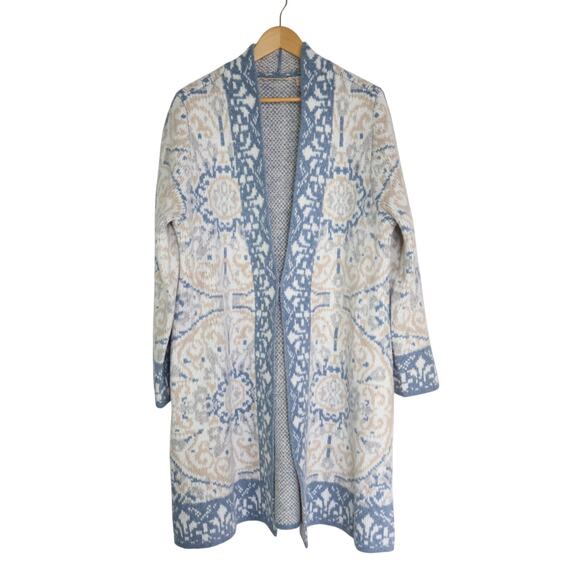 Soft Surroundings Barra Wool Cardigan Size 1X Medallion Fair Isles Cottagecore - Picture 4 of 10